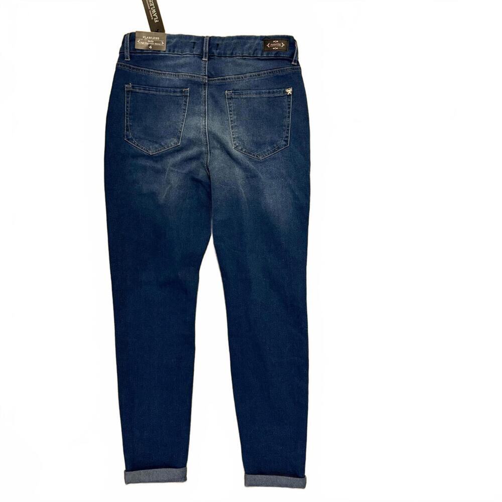 NWT Nanette Lepore Belle High Rise Ankle Skinny Denim Jeans Utility Minimalist - Picture 3 of 9